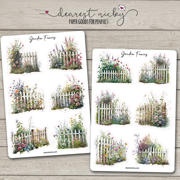 Garden Fences Stickers - 2 Sheets