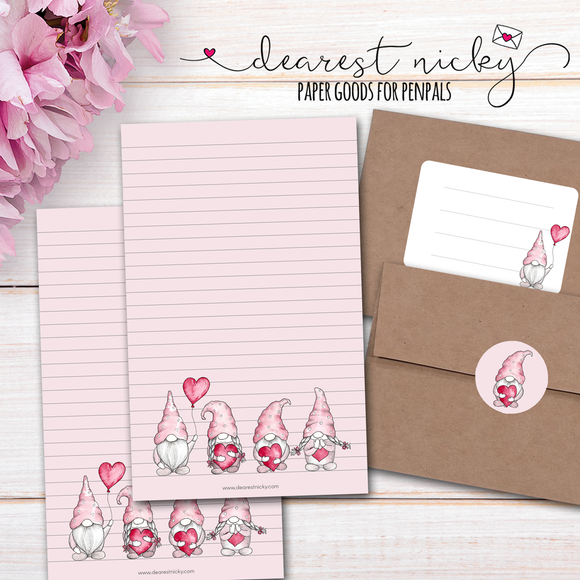 Heart Gnomes Letter Writing Set