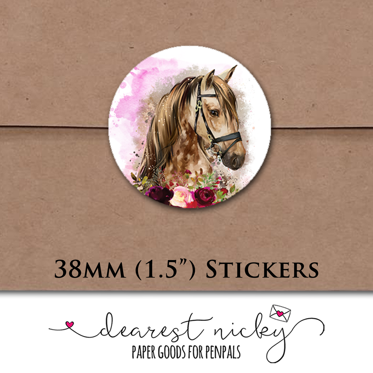 Horse Envelope Seals - Set of 30 Stickers