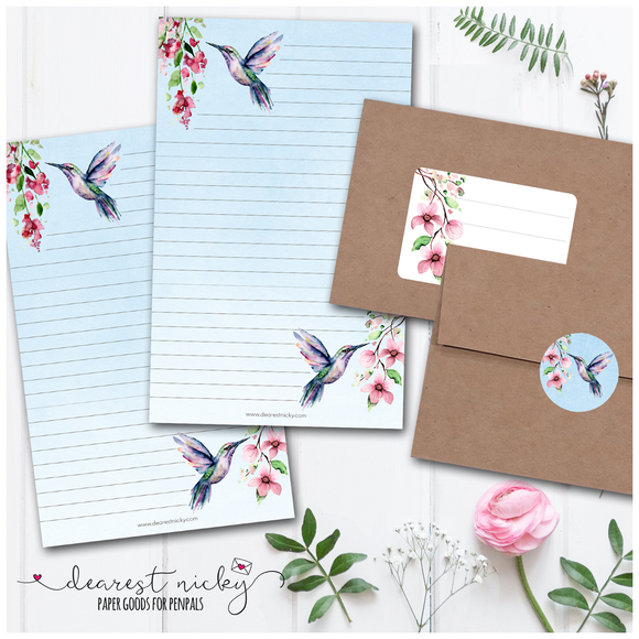 Hummingbirds Letter Writing Set