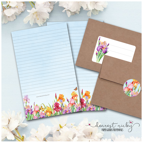 Iris Garden Letter Writing Set