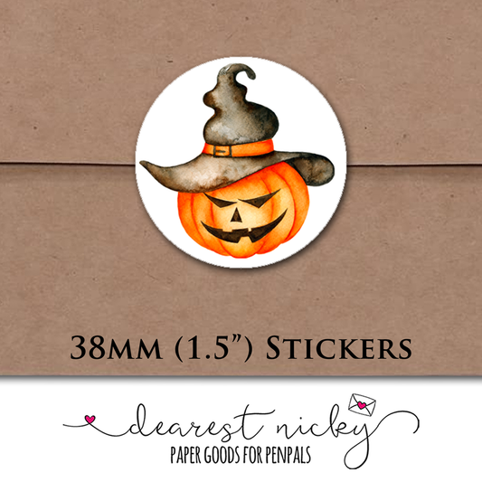 Jack-o'-lanterns Envelope Seals - Set of 30 Stickers