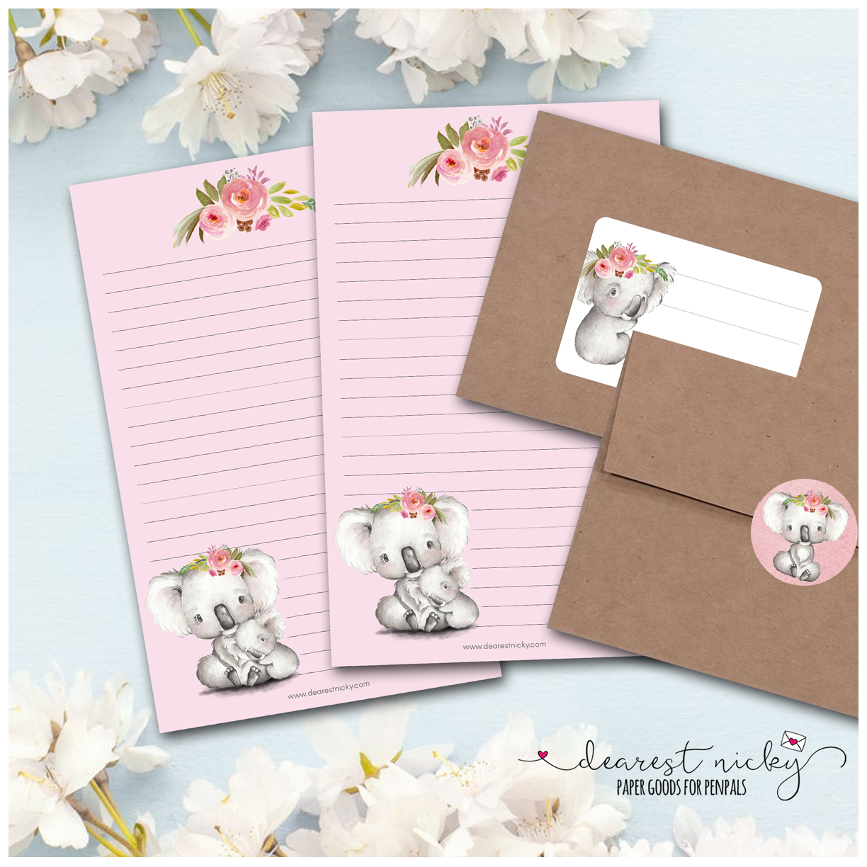 Koala Bear Mailing Address Labels - Set of 16