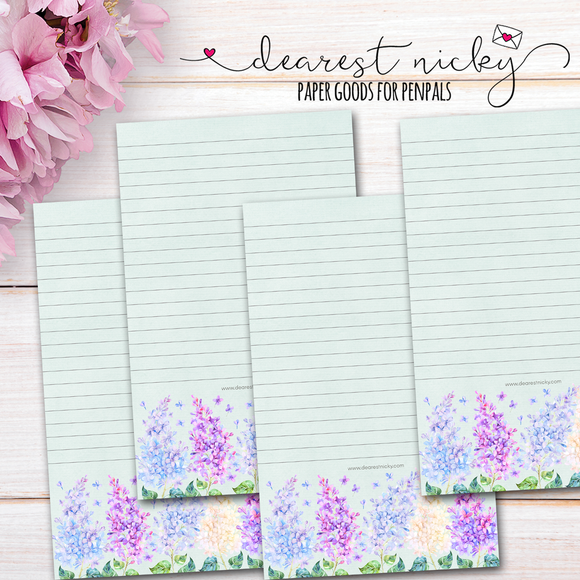 Lilacs Letter Writing Paper
