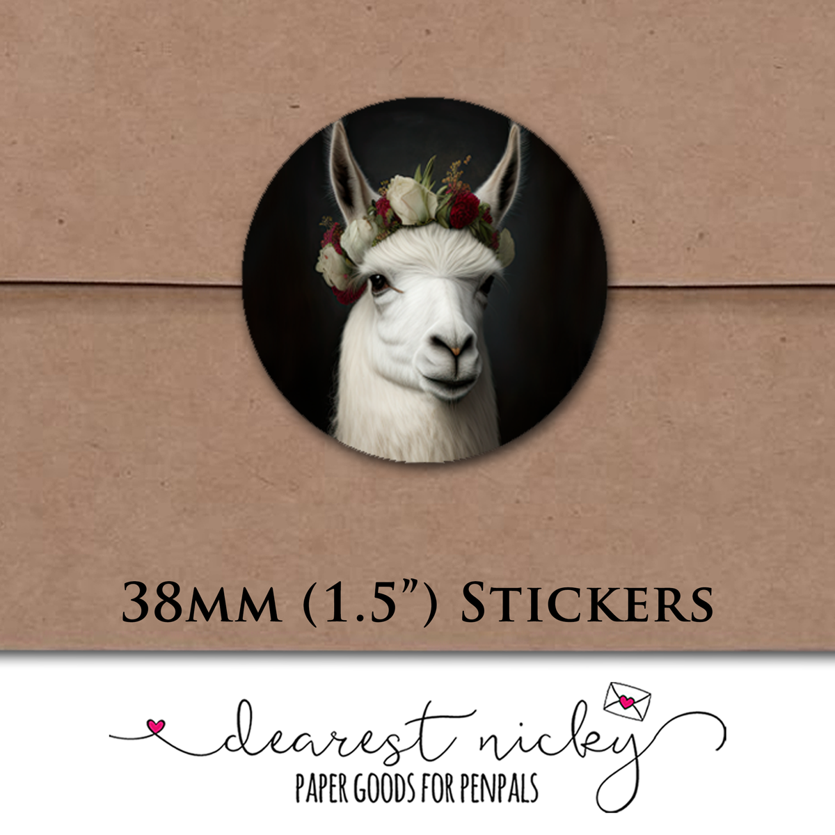 Llama Envelope Seals - Set of 30 Stickers