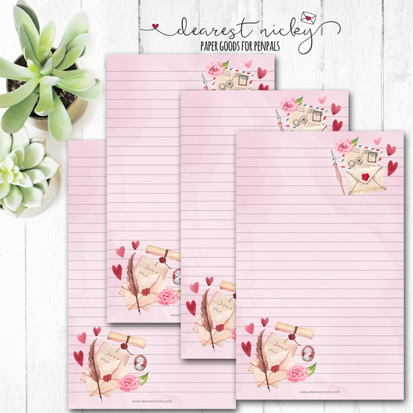 Love Letters Letter Writing Paper