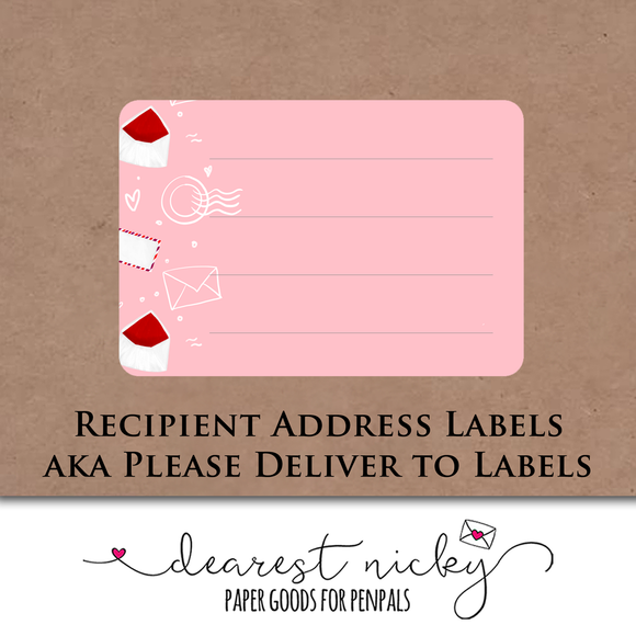 Love Notes Mailing Address Labels <br> Set of 16