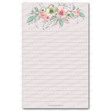 Mauve Floral Letter Writing Paper