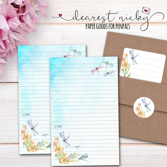 More Dragonflies Letter Writing Set