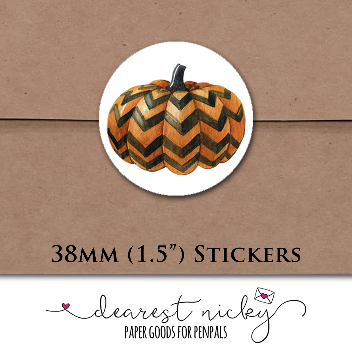 Painted Pumpkins Envelope Seals - Set of 30 Stickers