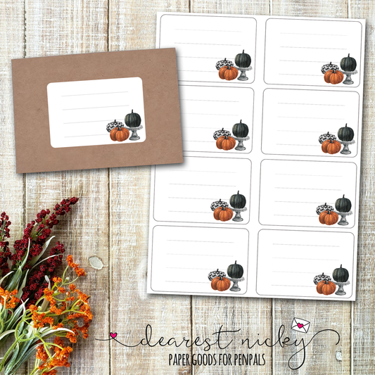 Painted Pumpkins Address Labels - Set of 16