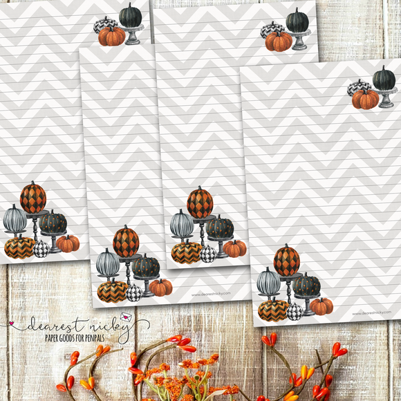 Painted Pumpkins Letter Writing Paper