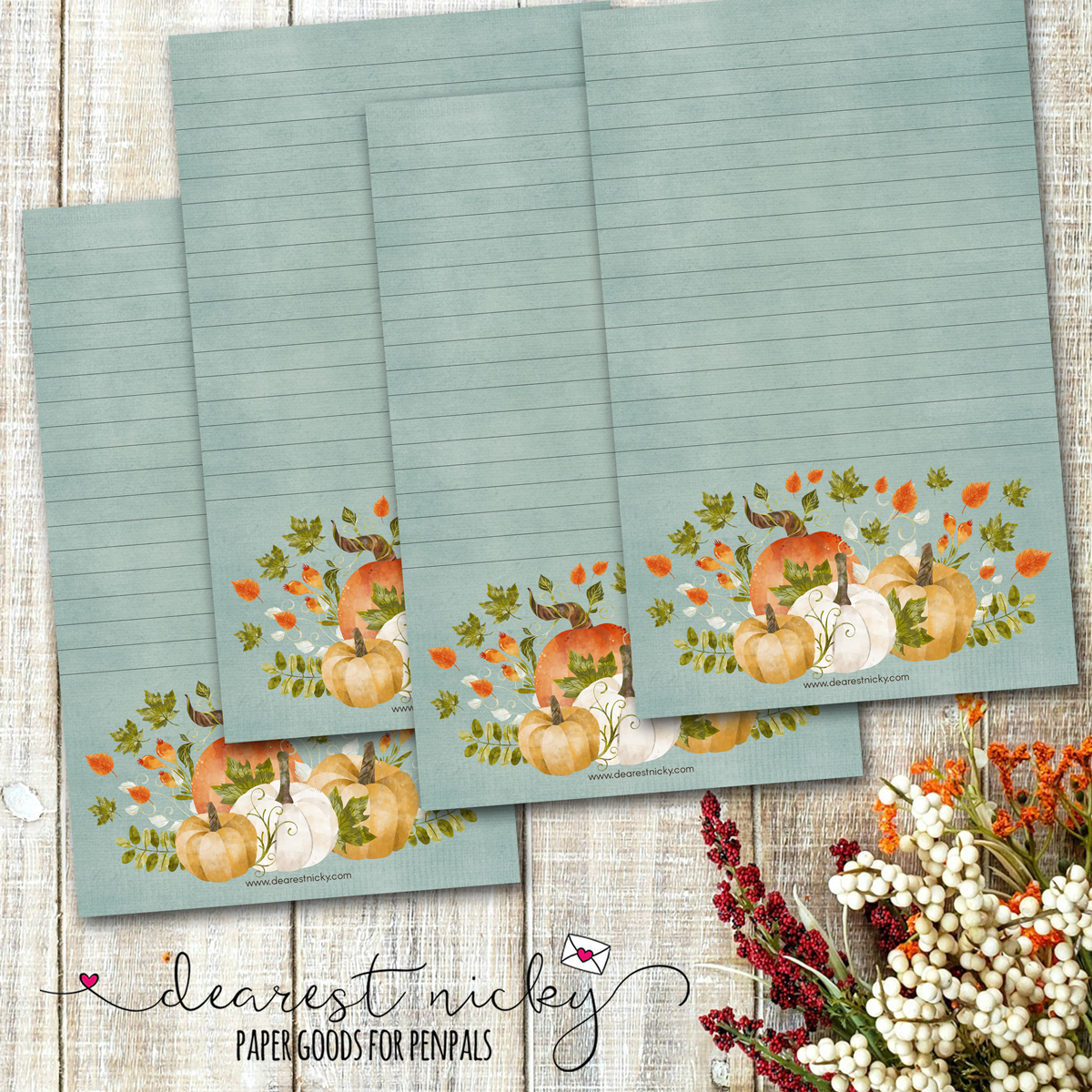 Pumpkins Letter Writing Paper