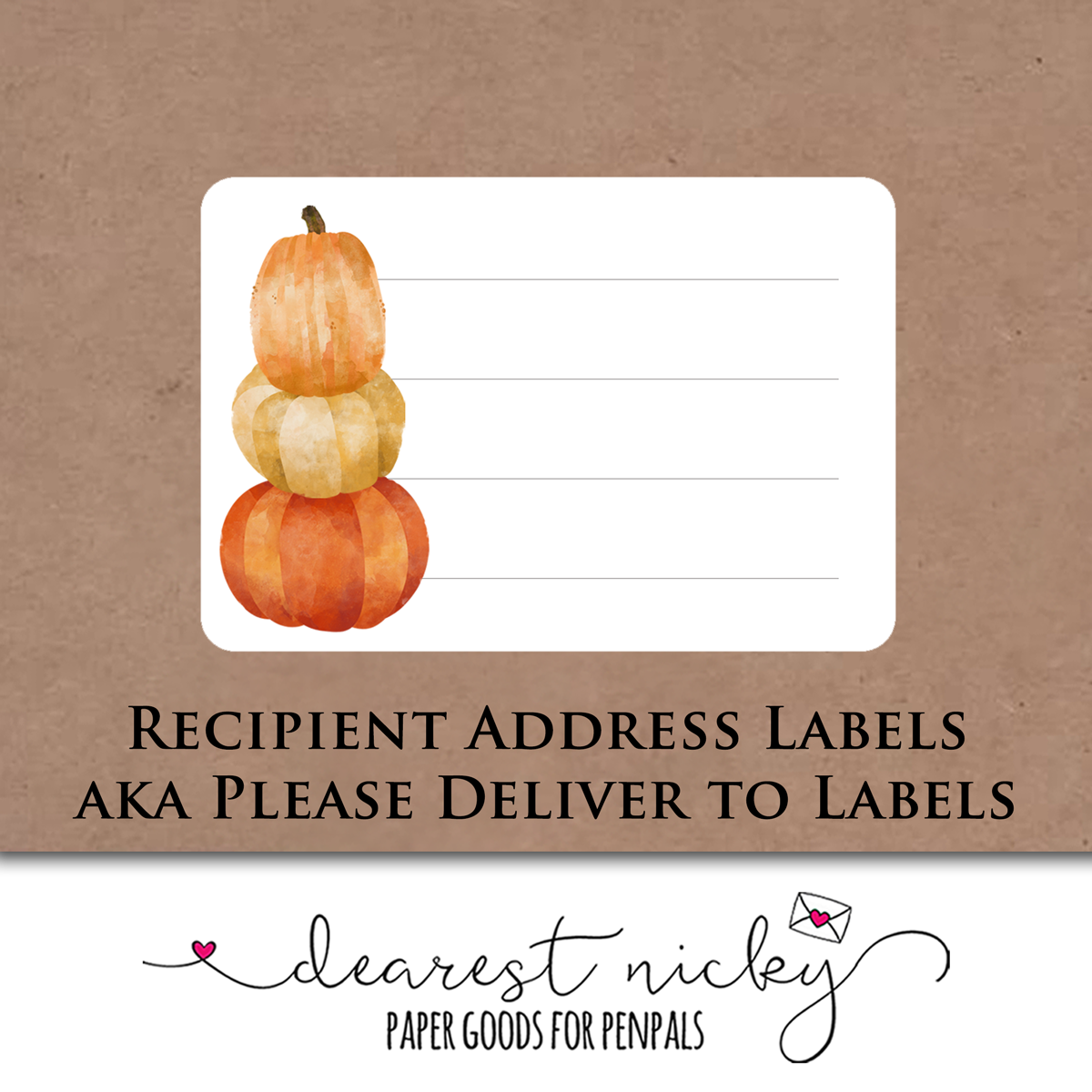 Pumpkins Address Labels - Set of 16