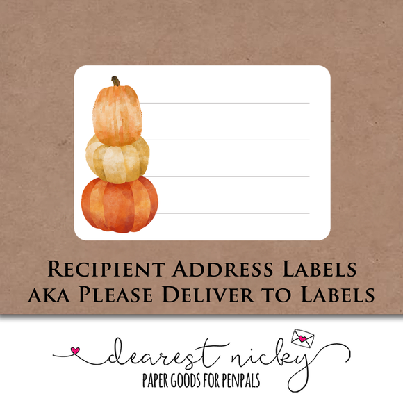 Pumpkins Address Labels <br> Set of 16