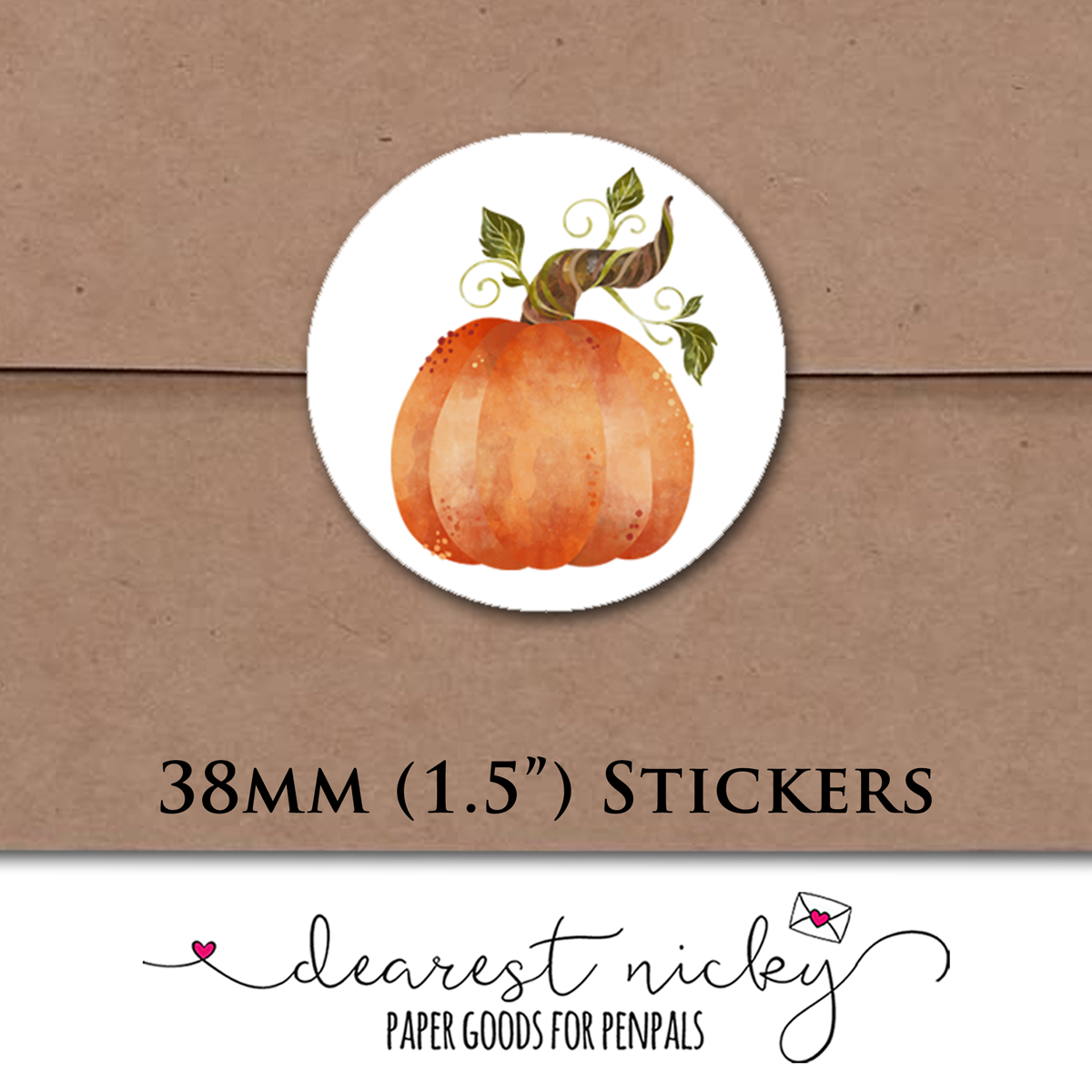 Pumpkins Envelope Seals - Set of 30 Stickers