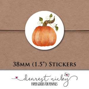 Pumpkins Envelope Seals <br> Set of 30 Stickers