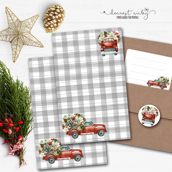 Red Truck Letter Writing Set