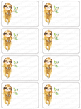 Happy Sloths Mailing Address Labels <br> Set of 16