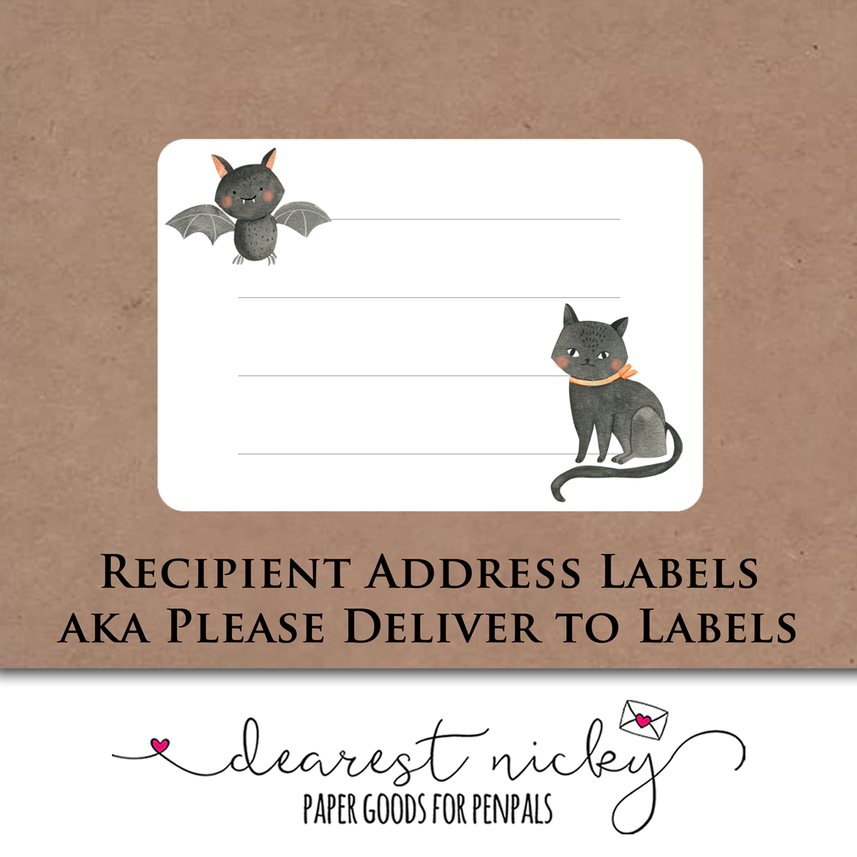 Spooky Halloween Address Labels - Set of 16