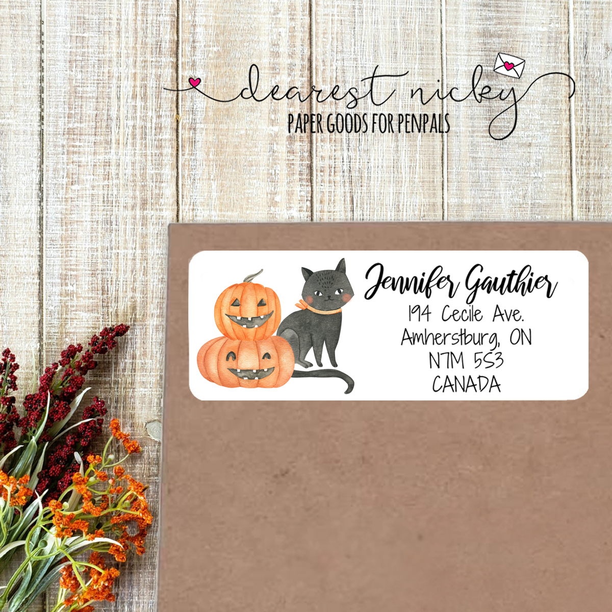 Spooky Halloween Custom Return Address Labels Set of 30