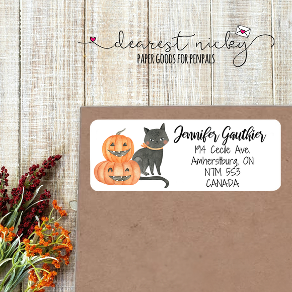 Spooky Halloween Custom Return Address Labels Set of 30