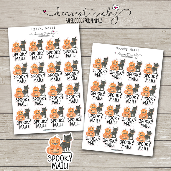 Spooky Mail Stickers - 2 Sheets