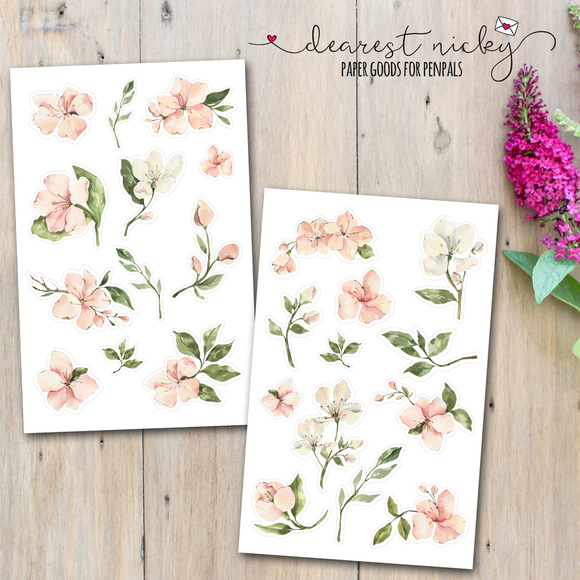 Spring Blossoms Stickers - 2 Sheets