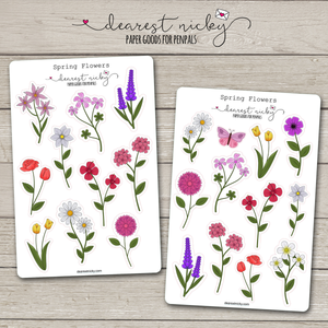 Spring Flowers Stickers - 2 Sheets