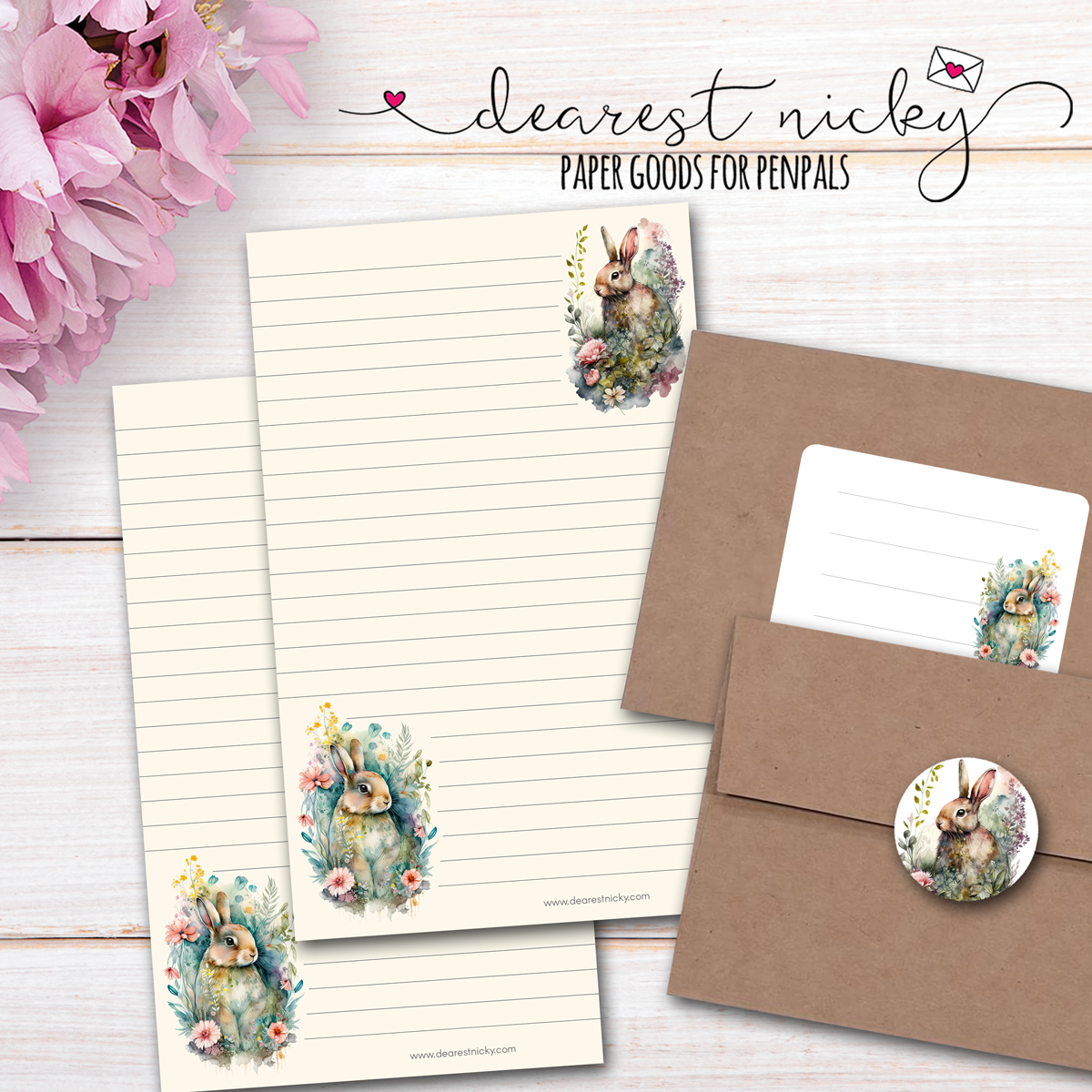 Spring Rabbits Letter Writing Set