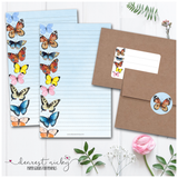 Stack of Butterflies Mailing Address Labels <br> Set of 16