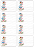 Stack of Teacups Mailing Address Labels <br> Set of 16