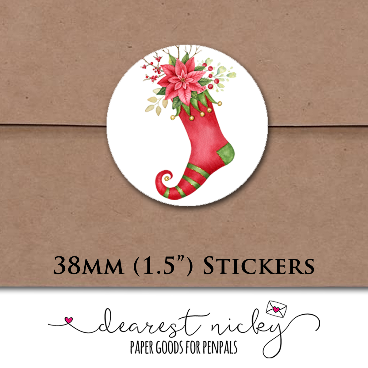 Stockings Envelope Seals - Set of 30 Stickers