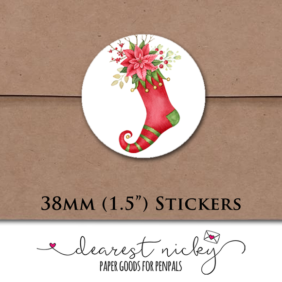 Stockings Envelope Seals <br> Set of 30 Stickers