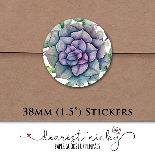 Succulents Envelope Seals - Set of 30 Stickers