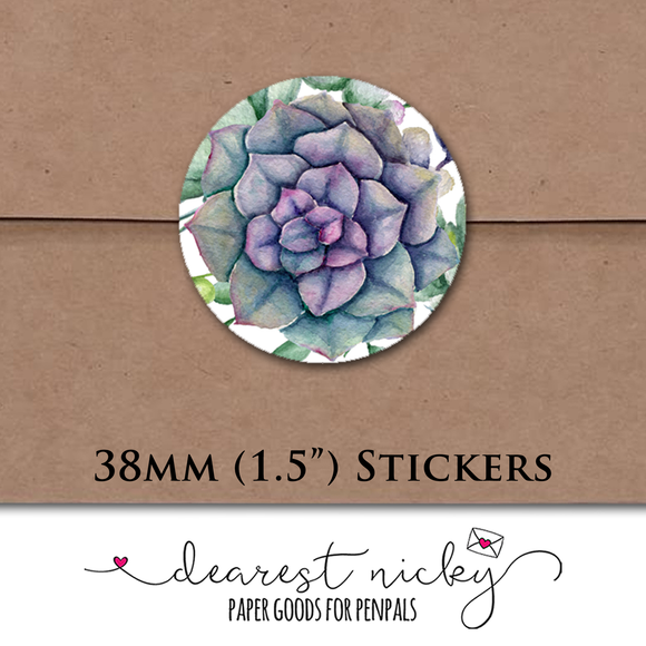 Succulents Envelope Seals <br> Set of 30 Stickers