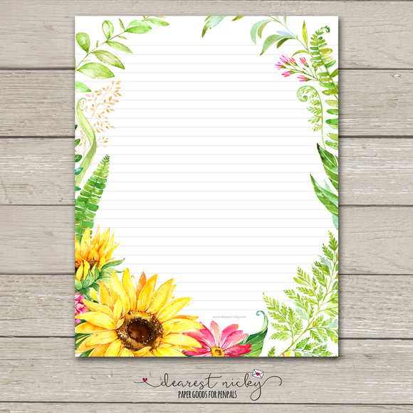 Sunbeams Large Letter Writing Paper