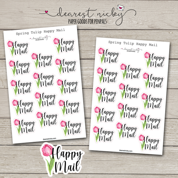 Tulip Garden Happy Mail Stickers - 2 Sheets