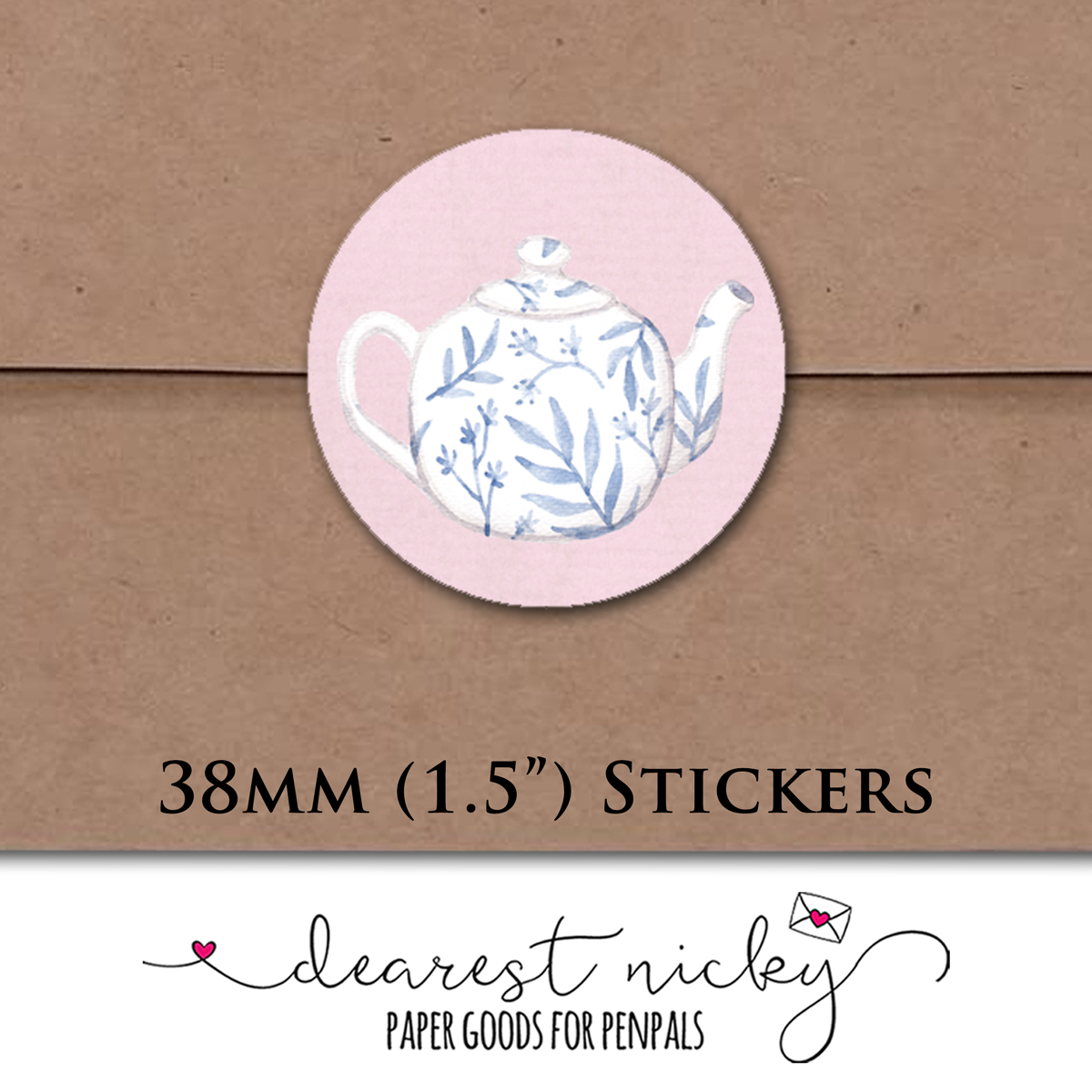 Tea Envelope Seals - Set of 30 Stickers