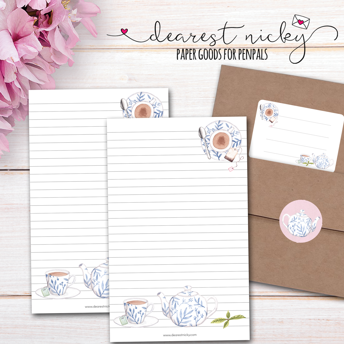 Tea Letter Writing Set