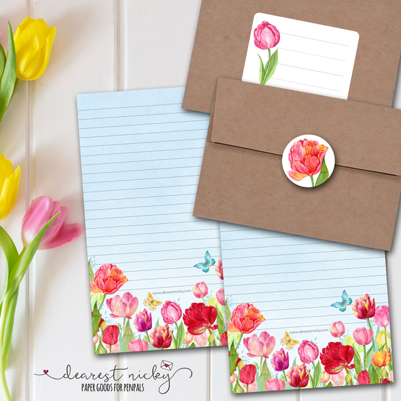 Tulip Garden Letter Writing Set