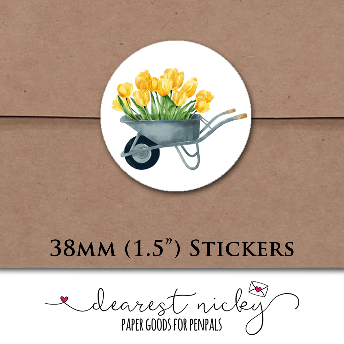 Tulip Truck Envelope Seals - Set of 30 Stickers