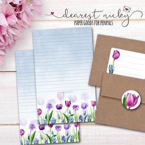Tulips and Hyacinths Letter Writing Set