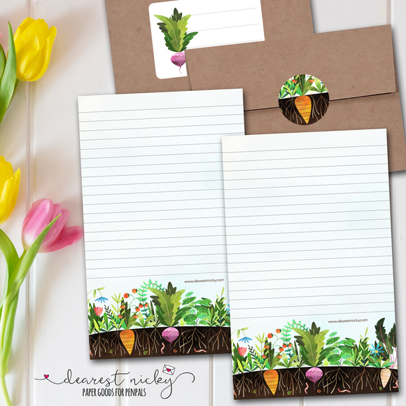 Vegetable Garden Letter Writing Set