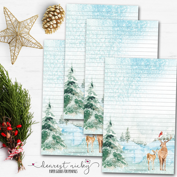 Winter Woodland Letter Writing Paper