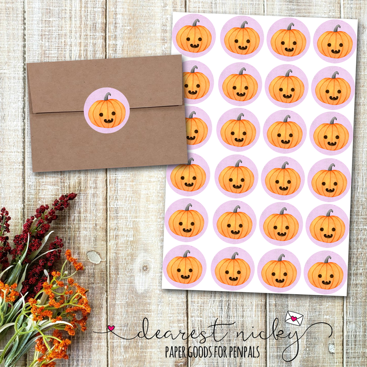 Witch Kitty Envelope Seals - Set of 30 Stickers