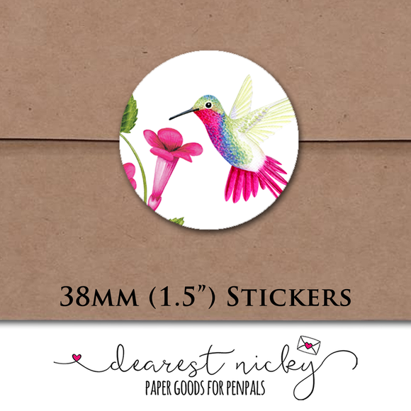Hummingbirds for My Mom Envelope Seals <br> Set of 30 Stickers